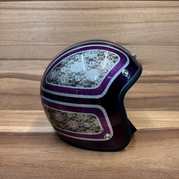 Custom paint open face metal flake helmet size L - Picture 4 of 8